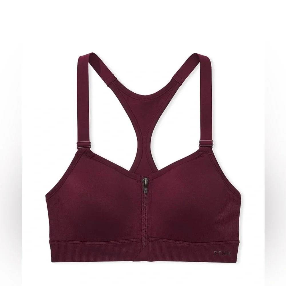 PINK Victorias Secret Large-DD Seamless Air High-Impact Sports Bra Wild Rose-NWT
